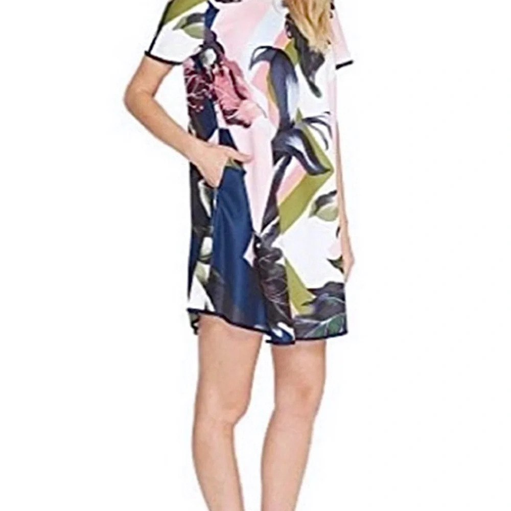 Ted Baker Ariena Swing Dress Floral Garden Wedding Guest cruise boho. US 12 - Picture 16 of 16
